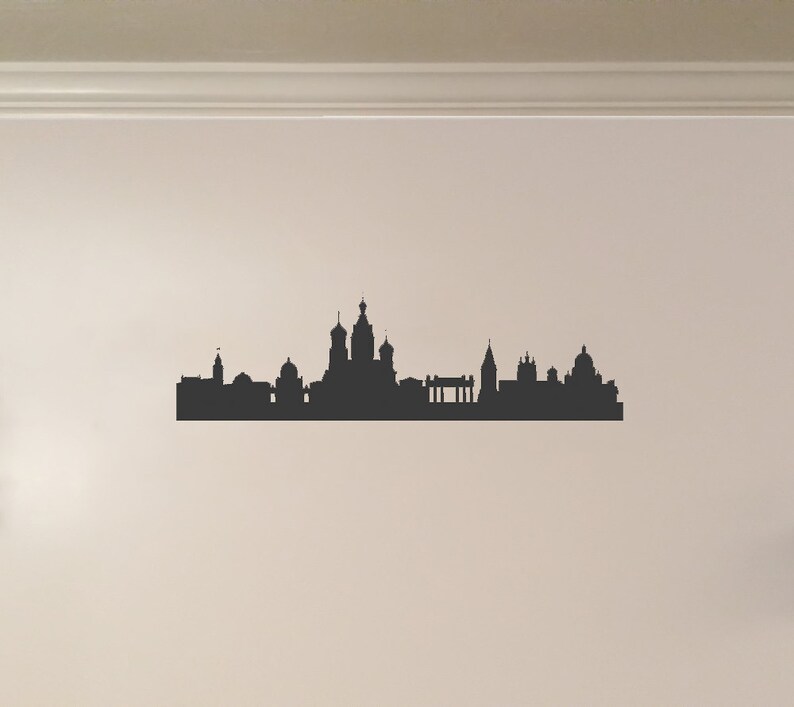 St Petersburg Russia City Skyline Interior Wall Decal Sticker WITHOUT Lettering
