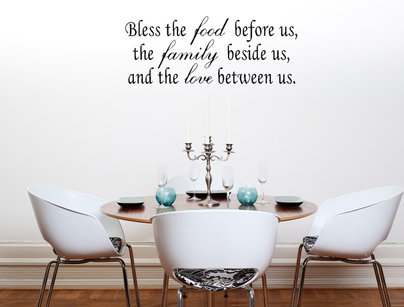 Family Dinner Blessing Wall Quote Decal Etsy
