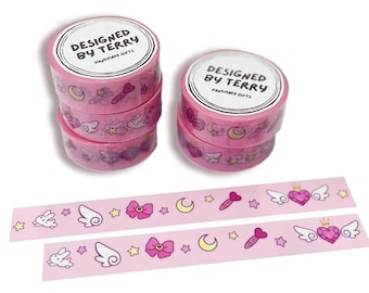 Magical Girl Washi Tape 1.5cm | Bujo Stickers | Stationery | Bullet Journal