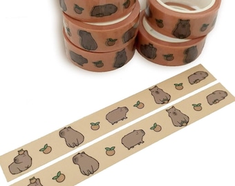 Capybara Washi Tape 1.5cm | Bujo Stickers | Stationery | Bullet Journal