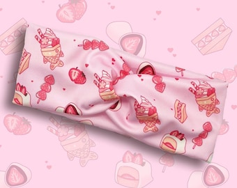 Strawberry Dreams Knot Headband | Kawaii | Headwrap