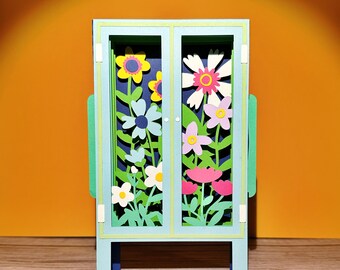 Wildflower Cabinet Pop Up Greeting Card