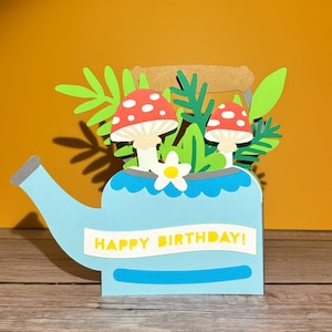 Teiera e Fungo Pop Up Card Frasi Assortite