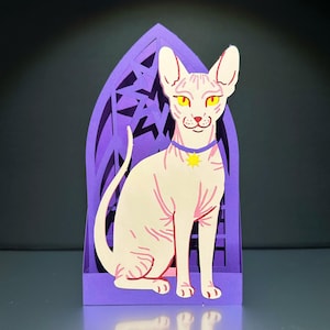 Sphinx Katze Pop Up Karte