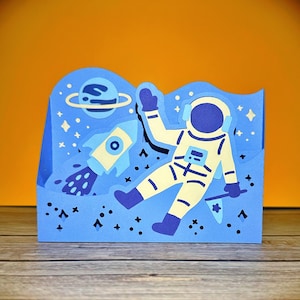 Astronaut Pop Up Karte