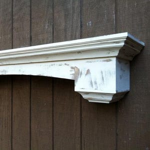 Rustic Wooden Floating Wall Shelf Fireplace Mantel - Customizable Home Decor Reclaimed Barn Wood Mantel - Farmhouse Style shelf