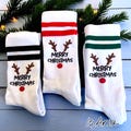 Merry Christmas Reindeer Socks/Christmas Socks/Tennis Socks/Stockings/Christmas/Christmas Collection/Secret Santa Gift/Secret Santa/Advent product logo