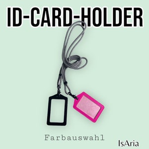 Ausweishalter - Farbwahl-Schlüsselband - small- Schulanfang- Einschulung/Busfahrkartenhalter/Id-Card Holder/ Stechkarte/ Mitarbeiter Ausweis