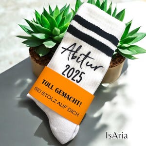 Abi Socken/ Abitur 2025 / Tennissocken/ Geschenkidee/ zum Abschluss/Schulabschluss/ ABI 2025/ Personalisierbar