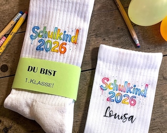 Schoolchild Socks/ Schoolchild 2026 / Tennis Socks/ Personalized Socks/ Gift Idea/ for Back to School/ for Starting School/ Personalizable