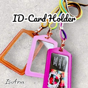 ID card holder - color choice lanyard - small - rose gold