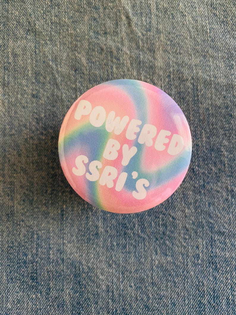 2 Inch Button Pin Powered by Ssri's 2 Inch Button Pin - Etsy