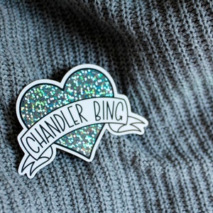 Chandler Bing Heart Sticker