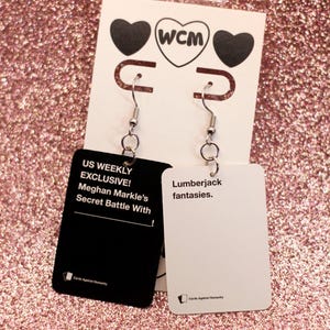 US Weekly Exclusive... Kartenspiel Ohrringe