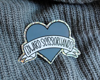 Edward Scissorhands Heart Sticker