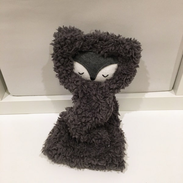 Baby Penguin 'Lovey Cub' , ready to ship, faux fur, lovey blanket , doll, fur baby