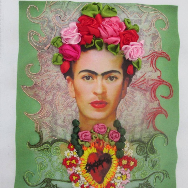 Frida Kahlo Silk Ribbon Embroidery Frida Kahlo Picture | Etsy