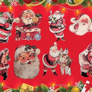 Sehao Desktop Ornament 5pcs ( 70cmX50cm)Single-sided Christmas Wrapping Paper, Classic Santa Claus and Patterns Home & Garden D, Size: One Size