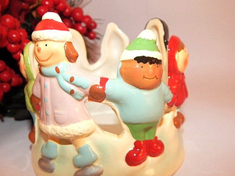 Happy Holidays Candy Dish Snowman Candle Holder Trinket Tray Christmas Winter Home Decoration FREE SHIPPING