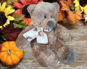 Teddy Bear GUND Patches 88331 Stuffed Plush Animal Fall Halloween Home Decor Vintage Collectible 11 Inch Brown Bear