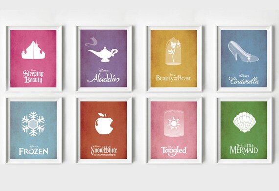 Disney Instant Download 8 X Disney Plakaty Filmowe Disney Etsy