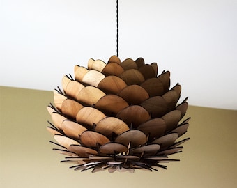 40cm designer wooden pendant light