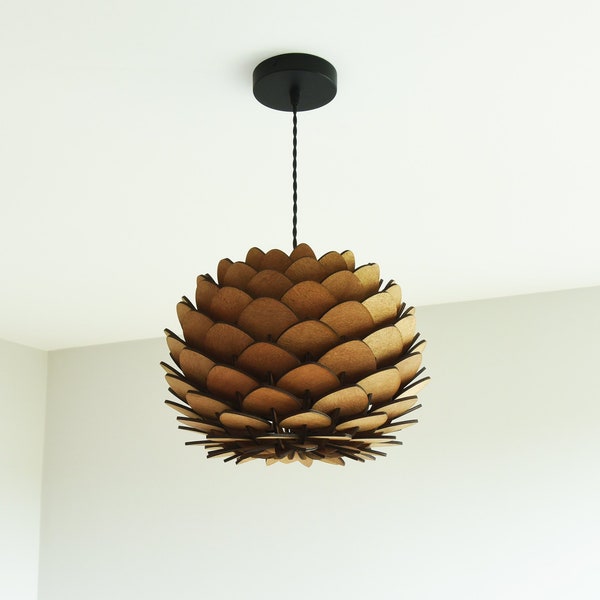 35cm luminaire suspension design en bois