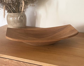 Large wooden fruit bowl