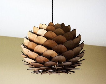 55cm designer wooden pendant light