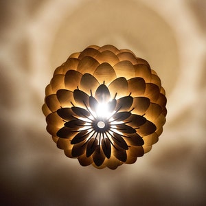 40cm designer wooden pendant light image 4