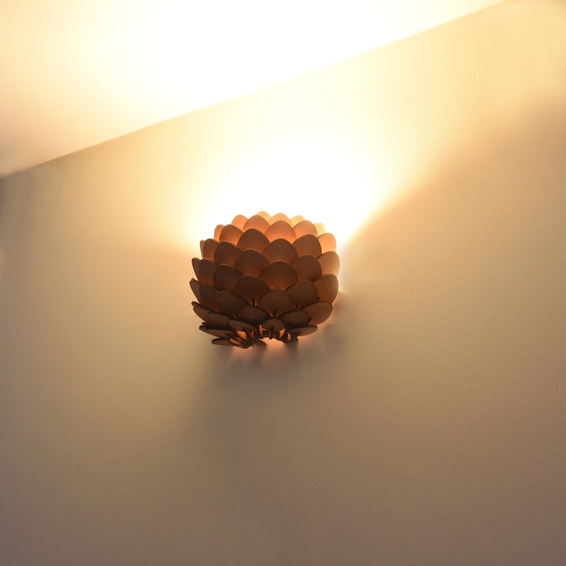 Wooden wall light / wood wall light image 3