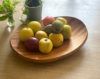 Large wooden fruit bowl