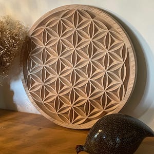 flower of life in wood / flower of life 54CM / sacred geometry / large format / well-being / zen