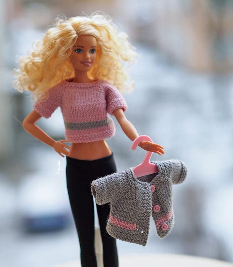 Barbie Clothes knitted sweater for Barbie jacket Barbie Etsy