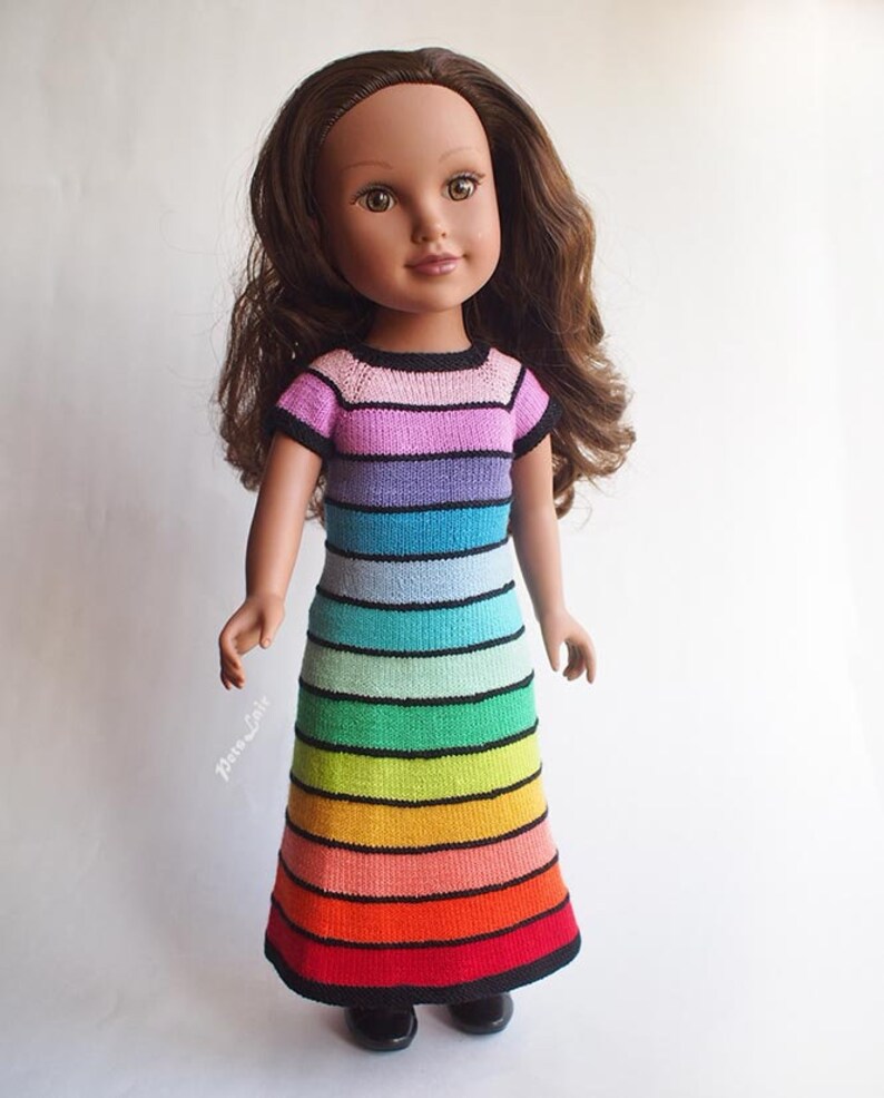 Journey girls doll clothes AG Doll Rainbow dress maxi 18 In Etsy