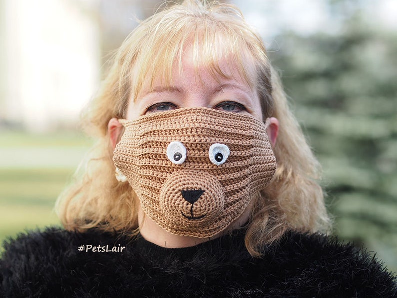 Funny Face mask crochet Custom made mask washable mask Etsy