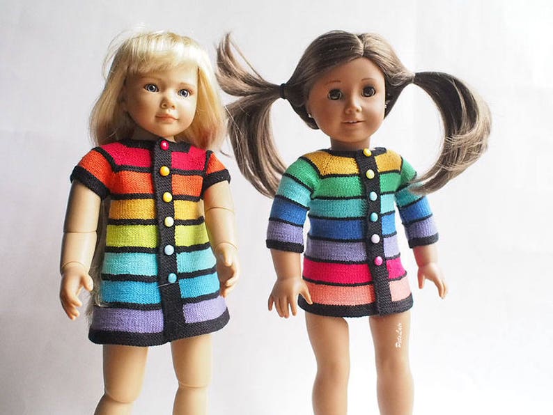 Journey girls doll clothes AG Doll Rainbow dress maxi 18 In Etsy