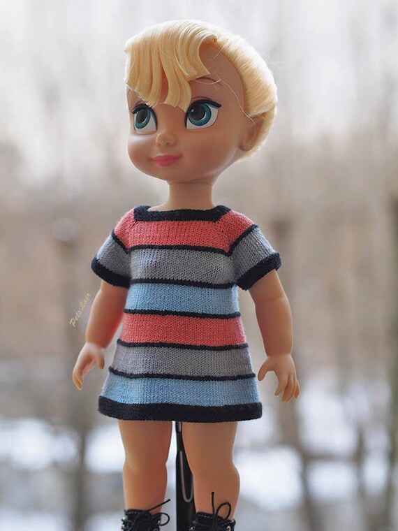 Knitted dress for 16 inch dolls 16 Doll Clothes hand Etsy