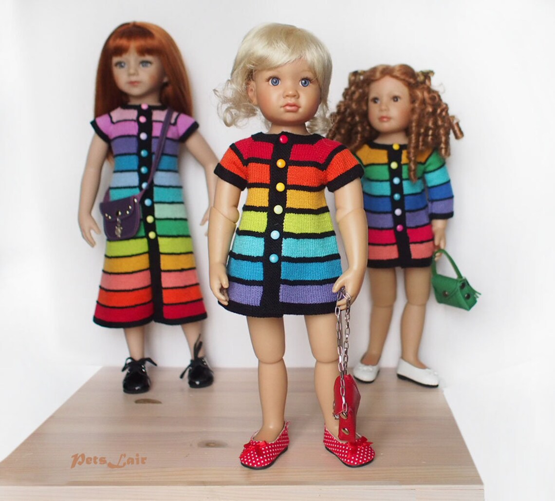 Journey girls doll clothes AG Doll Rainbow dress maxi 18 In Etsy