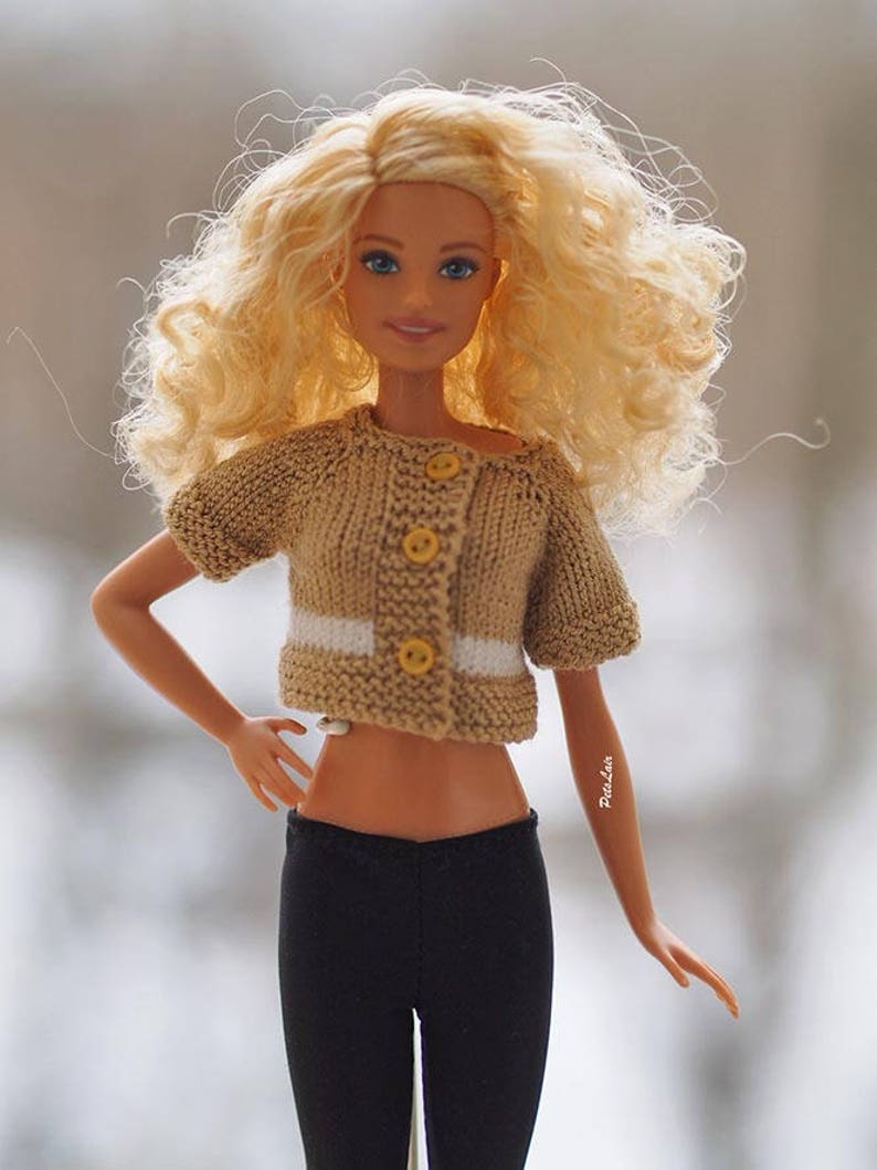 Barbie Clothes knitted sweater for Barbie jacket Barbie Etsy