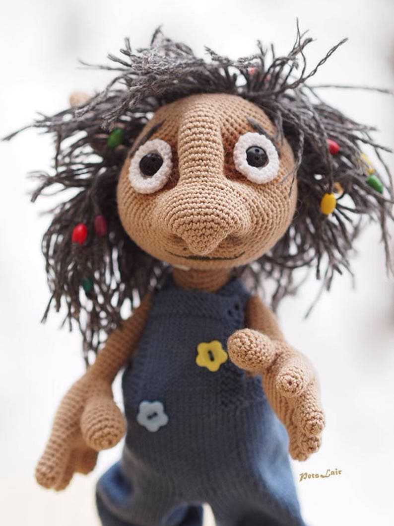 Crochet doll handmade plushies monster Ugly creature Goblin Etsy