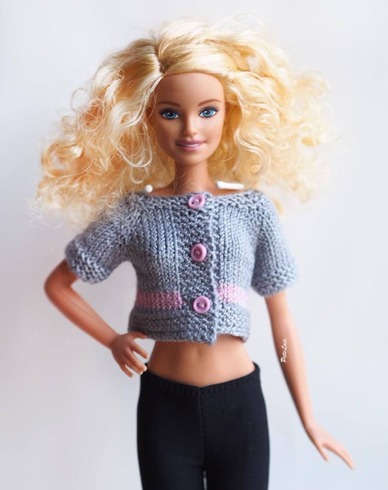 Barbie Clothes knitted sweater for Barbie jacket Barbie Etsy