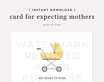 Expecting Mom Baby Shower Funny Card Printable