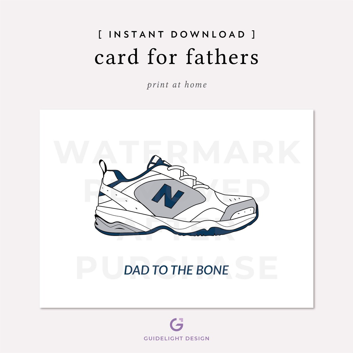 Fathers Day Dad Birthday Dad Shoes Card Printable Etsy