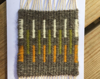 Drystone Wall - Handwoven card/greeting card/art card/weaving/krokbragd