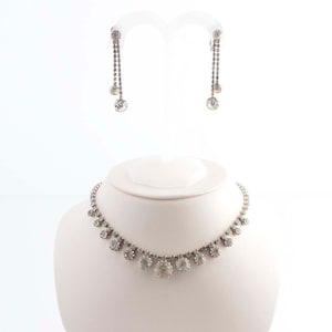 Rhinestone Necklace and Earring Set