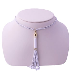 White Tassel Necklace