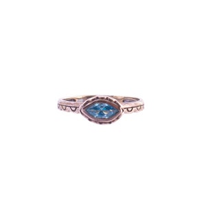 Sterling Blue CZ Stacking Band