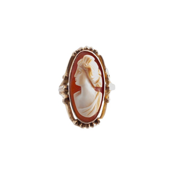 MY CAMEO ROMEO STATEMENT RING GOLD