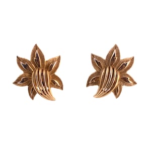 Trifari Flower Spray Earrings
